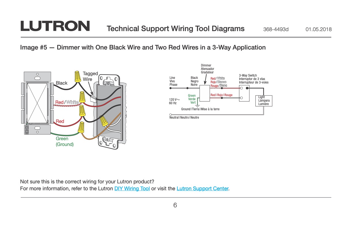 Dimmer on a online 3 way switch