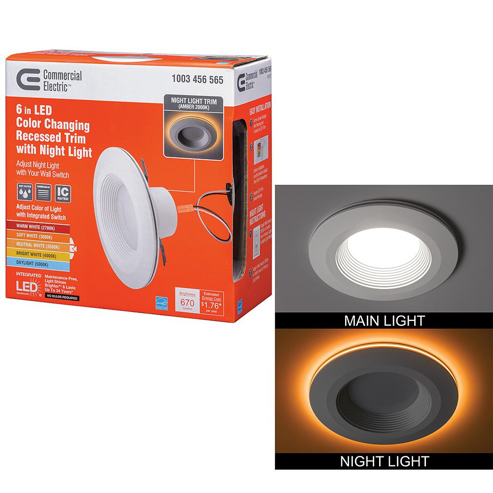 Led can lights with night deals light