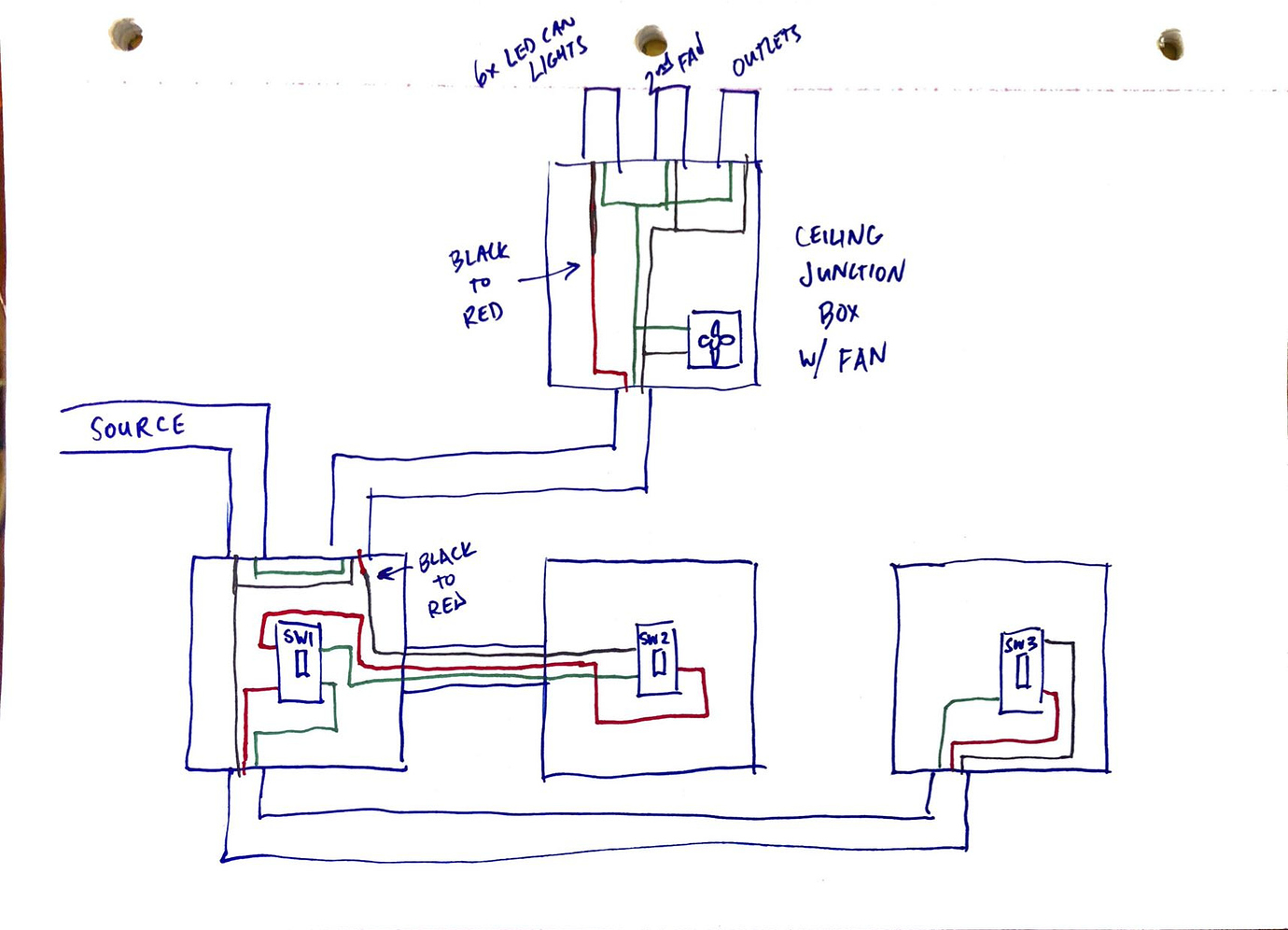 4-way wiring help or do I need to rewire? - Wiring Discussion