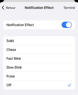 Inovelli - Notification effect options - Red Serie