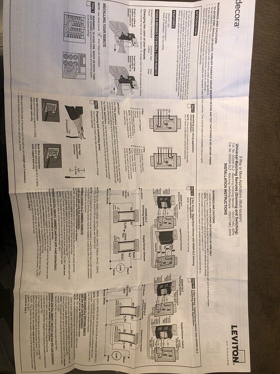3-Way Wiring Question and Question re: Leviton Aux (dd00r-dl) - Wiring