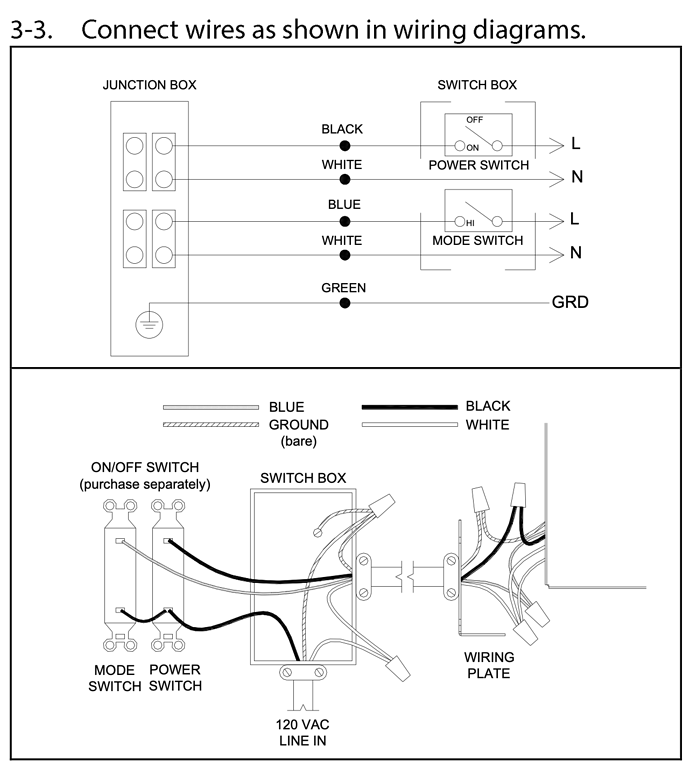 wiring diagram of two wall switches