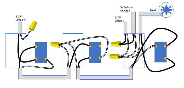 4way Switch Using 14 2 Wires Why Didn T My House Burn Down